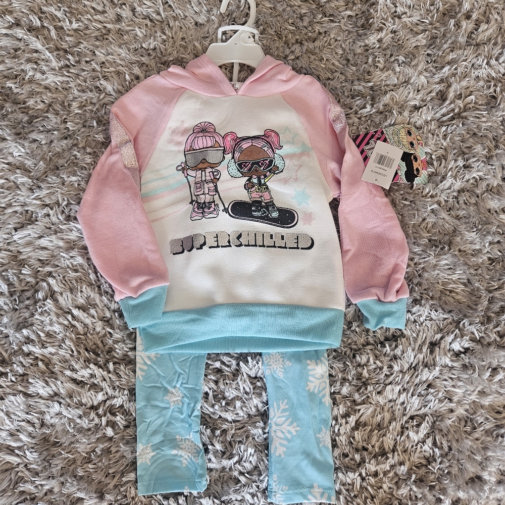 L.O.L. Surprise! Girls Fleece Sweatshirt and Leggings Set - LOL Clothes - Hoodie